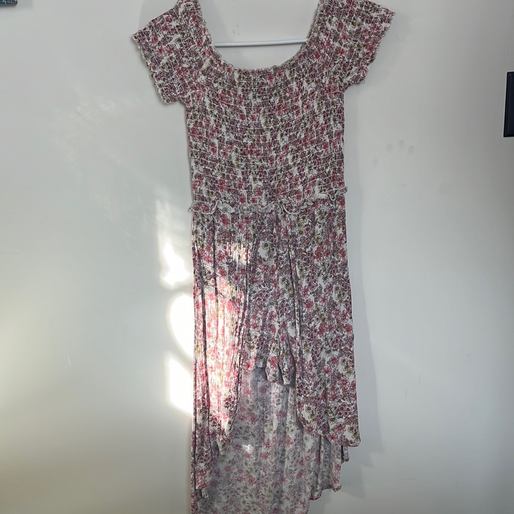 Dress slit in the front with built in shorts